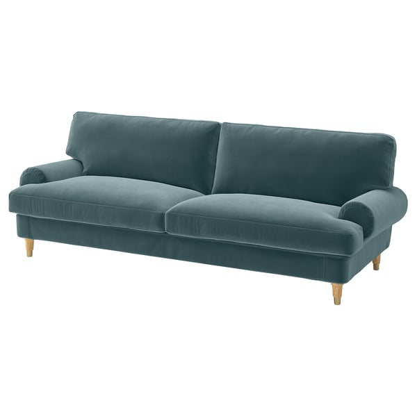 VALNÄS Betræk 3-pers. sofa, Alhamn mørk gråblå