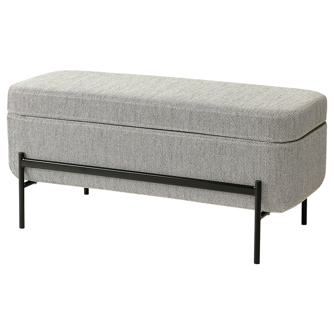 Møbelmontering VALTORP Bænk, med opbevaring/Viarp beige/brun, 103 cm