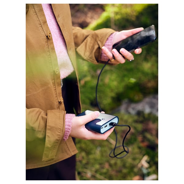 VARMFRONT Bærbar batterioplader, mørkeblå, 10400 mAh