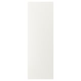 Hvidt lodret rektangel, minimalistisk design. Glatte overflader, rene linjer. Moderne æstetik.
