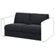 VIMLE mørkegrå sofa, moderne slankt design, justerbare sektioner, slidstærkt stof.