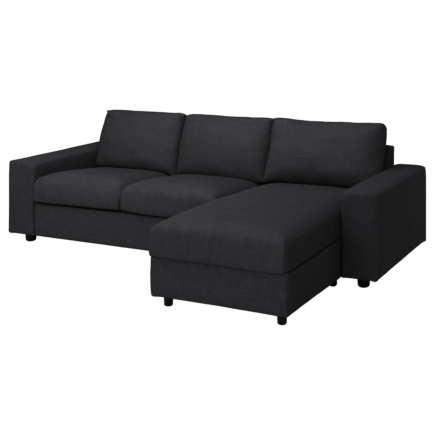Møbelmontering VIMLE 3-pers. sofa med chaiselong, med brede armlæn/Hillared antracit