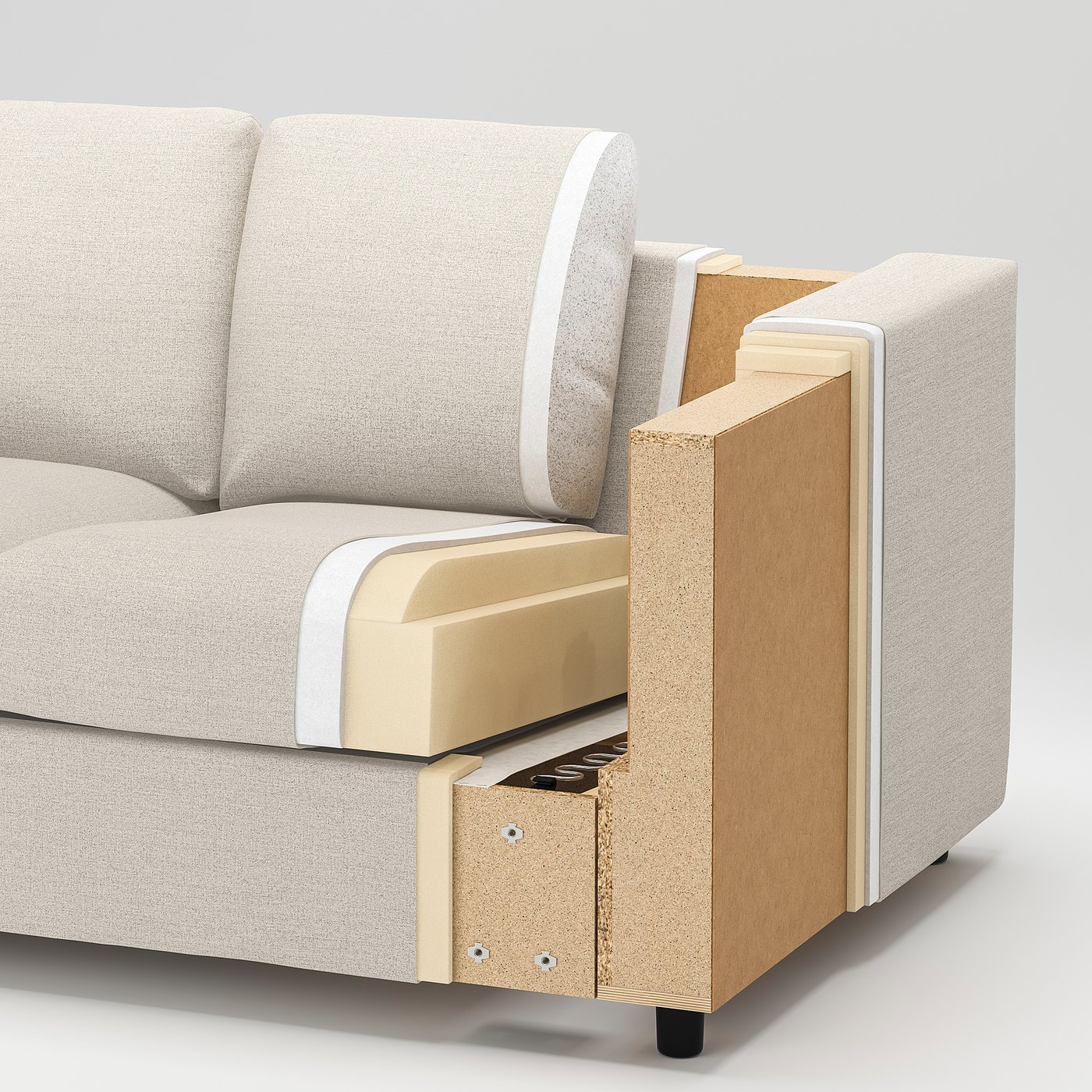 Møbelmontering VIMLE 3-pers. sofa, Saxemara sortblå