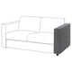 VIMLE grå sofa, moderne design, to-personers, gråt stofbetræk, slanke linjer.