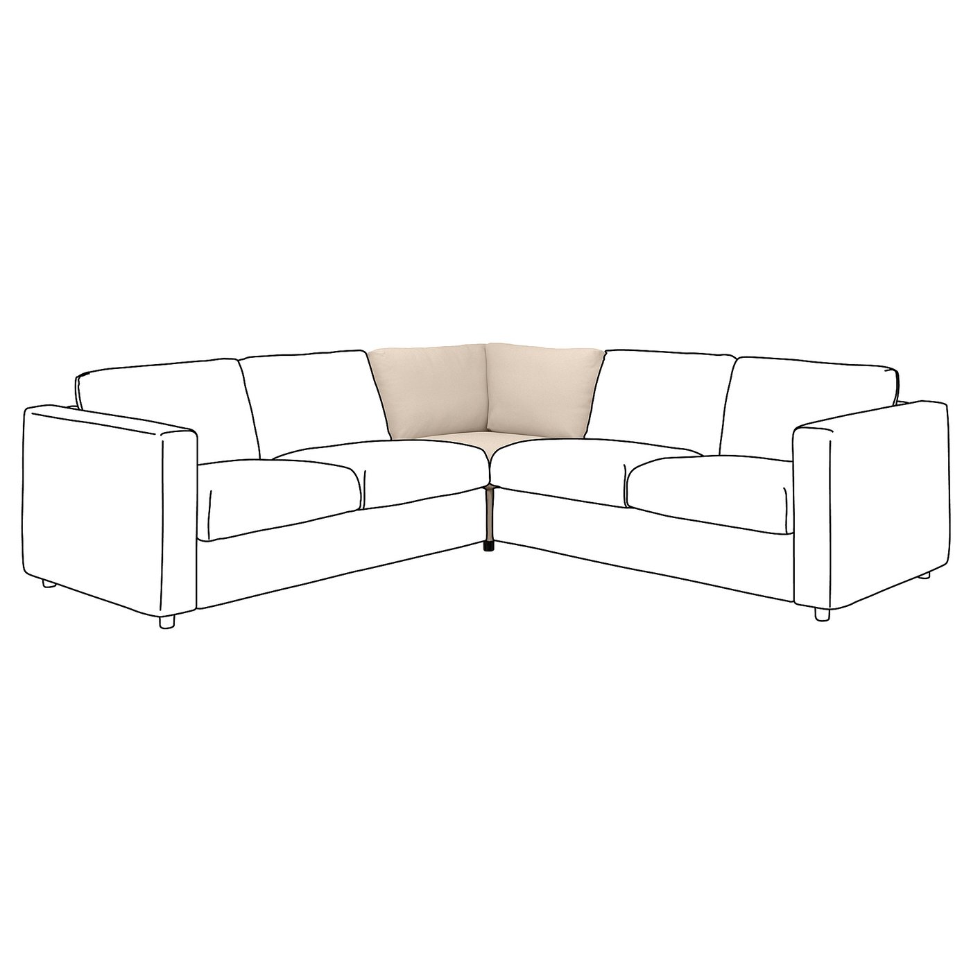 Møbelmontering VIMLE Hjørnesektion, Hallarp beige