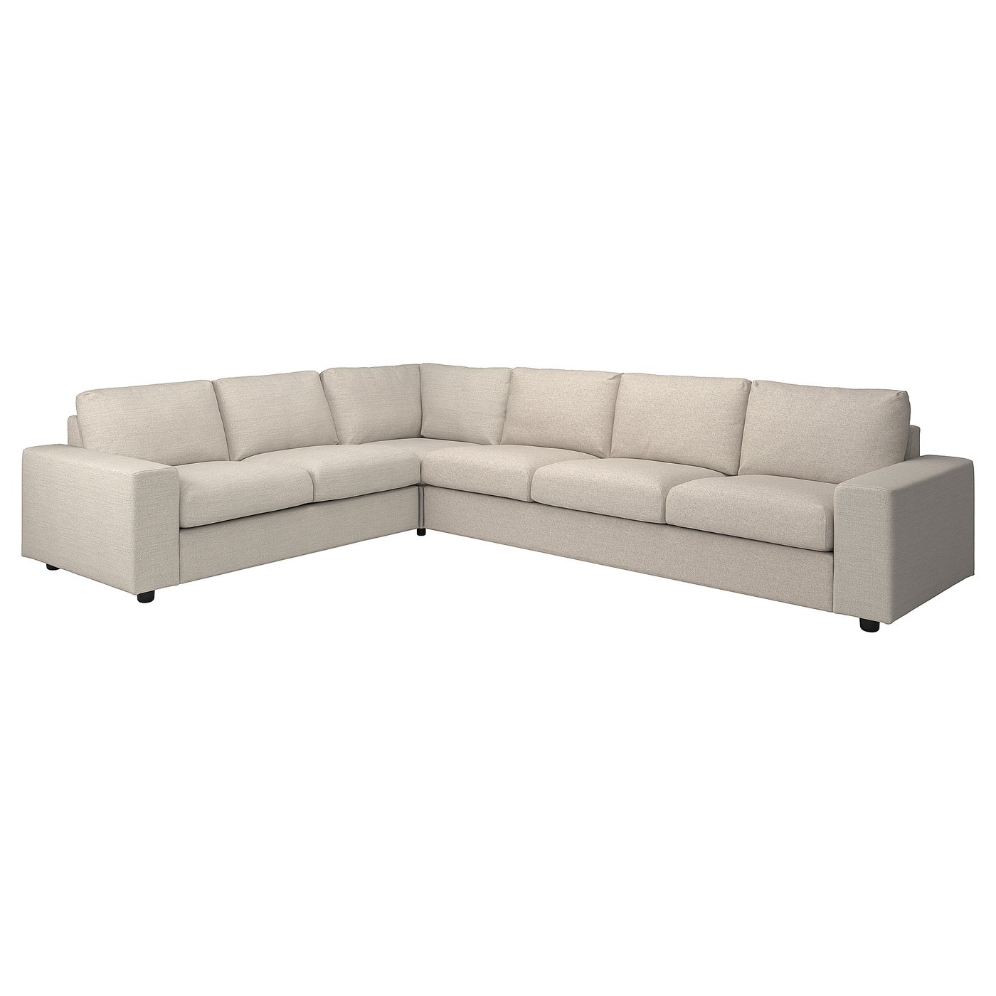 Møbelmontering VIMLE Hjørnesofa, 5-pers., med brede armlæn/Gunnared beige