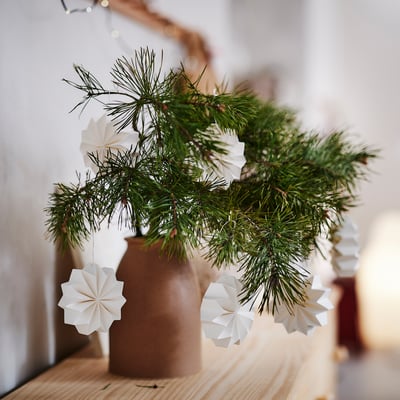 VINTERFINT Juletræspynt, papir/råhvid