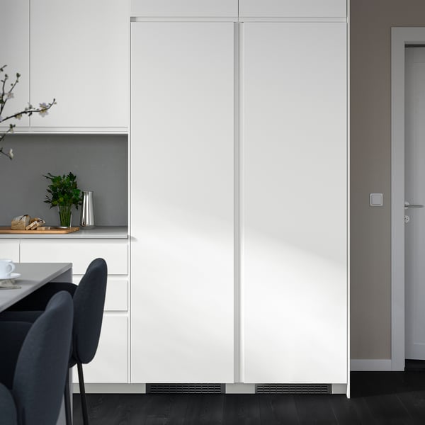 VOXTORP Låge, mat hvid lodret greb, 60x200 cm