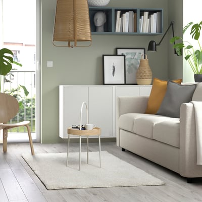 ÄRENDE Rug, high pile, off-white, 120x180 cm