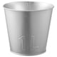 ÅKERBÄR silver galvanised steel planter, round, stackable, 1l capacity.