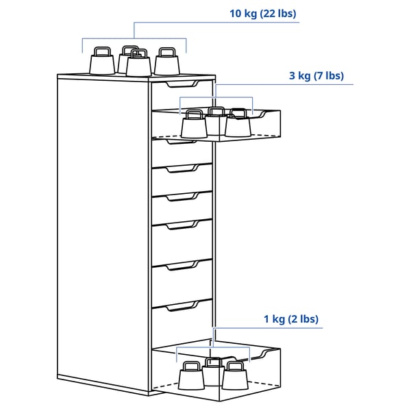 Illustration with measurements for the product: ALEX.
