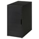 An ikea ALEX black cabinet with a sleek design, finished on all sides.