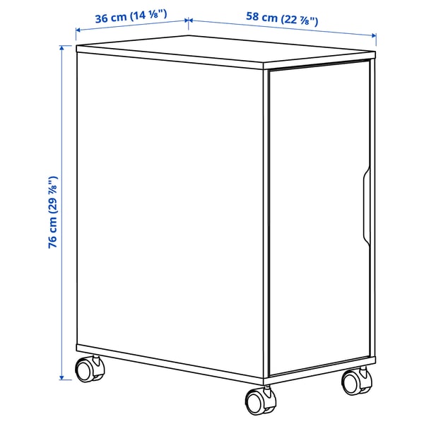 Illustration with measurements for the product: ALEX.