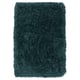 Almtjarn teal bath rug, soft high-pile recycled polyester, rectangle.