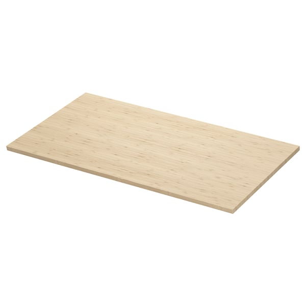 An ÅLSKEN wooden countertop in a natural finish, rectangular and smooth with a grain pattern.