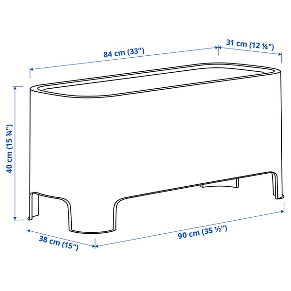 Illustration with measurements for the product: ASPAREN.