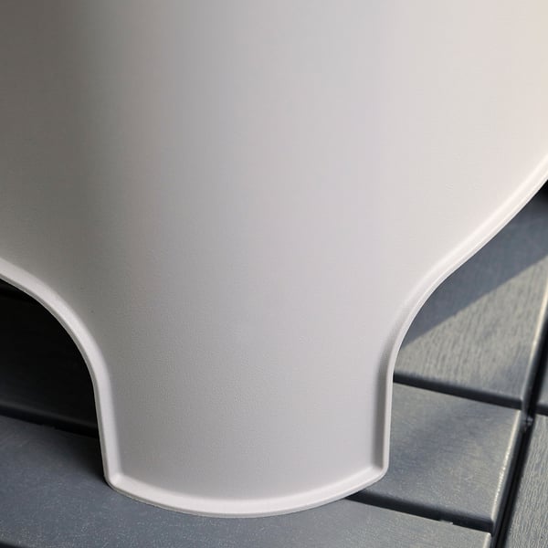 Aspern grey recycled pp stackable planter, rounded edges.