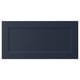 AXSTAD, dark blue kitchen cabinet door, rectangular with inset panel, smooth foil surface.