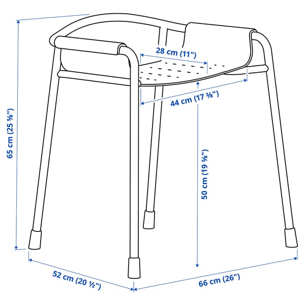 BÄSINGEN Shower chair, anthracite