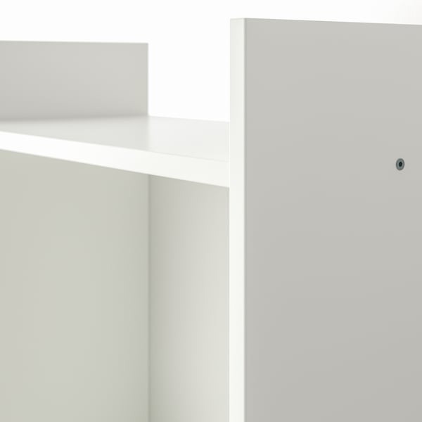 White wall-mounted shelf, part of BAGGEBO series, sleek design, sturdy construction.