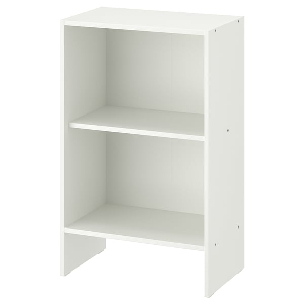 A BAGGEBO bookcase with 2 open shelves, modern design for display or storage.