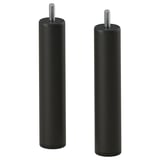 BANKABY Leg, metal/black, 16 cm