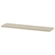 BERGSHULT: beige shelf, paper foil and particleboard, single beam, double-edged design.