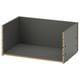 Black BESTÅ drawer, rectangular shape with wooden sides.