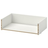 BESTÅ white drawer frame, rectangular shape, wooden sides.