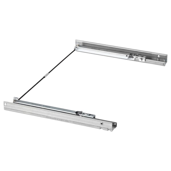 BESTÅ silver drawer runners with push-opener, metal.