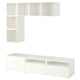 A white BESTÅ tv storage combo with multiple shelves and drawers for versatile storage and display.