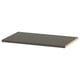 Black rectangular shelf, part of BESTÅ series, made with paper foil and particleboard, sleek modern design.