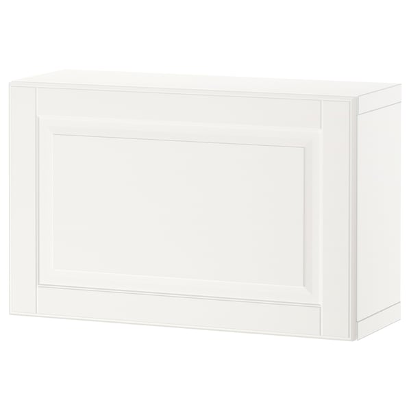 White BESTÅ storage unit, rectangular, modern design.
