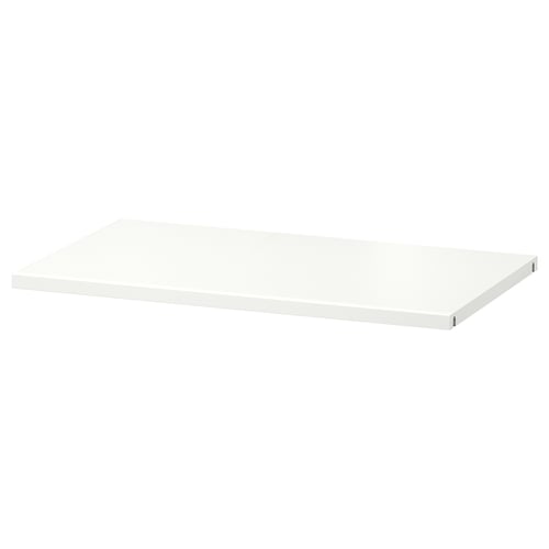 BESTÅ white flat shelf, rectangular, simple design, paper foil & particleboard.