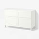BESTÅ Storage combination w doors/drawers, white/Pipmakare white, 120x42x75 cm