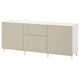 White BESTÅ sideboard with minimalist design and adjustable shelves.