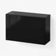 BESTÅ Wall-mounted cabinet combination, black-brown Glassvik/black smoked glass, 60x22x38 cm