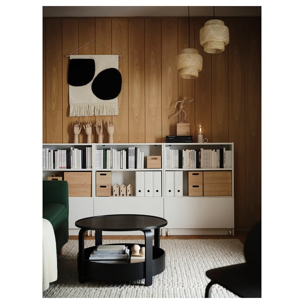 BILLY Drawer, white/with castors, 80x28x43 cm