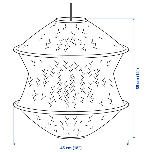 Illustration with measurements for the product: BLÅSTÅNG.