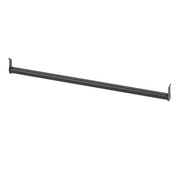 BOAXEL dark grey clothes rail, sleek and modern, made from steel with epoxy powder coating, designed for easy wall mounting.
