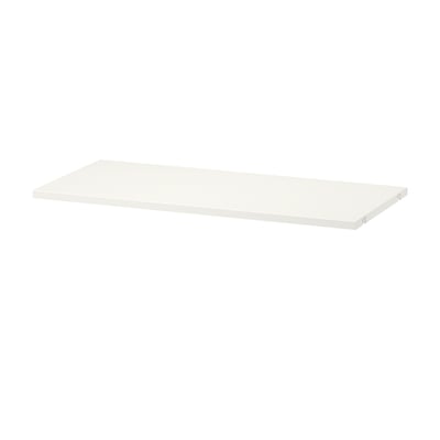 BOAXEL white shelf - rectangular, flat, simple design, white finish, paper foil & particleboard.