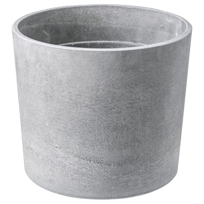 Grey textured planter with soft feet