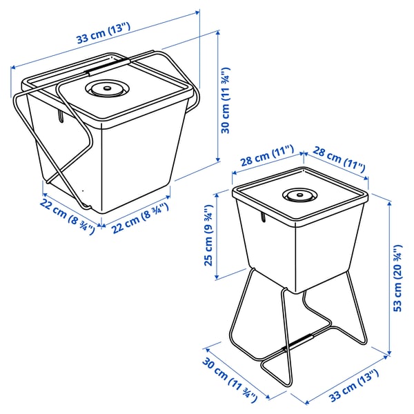 Illustration with measurements for the product: BRÄNNBOLL.