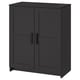 Black BRIMNES cabinet with 2 doors and rectangular handles.