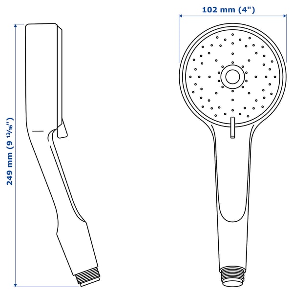 Illustration with measurements for the product: BROGRUND.