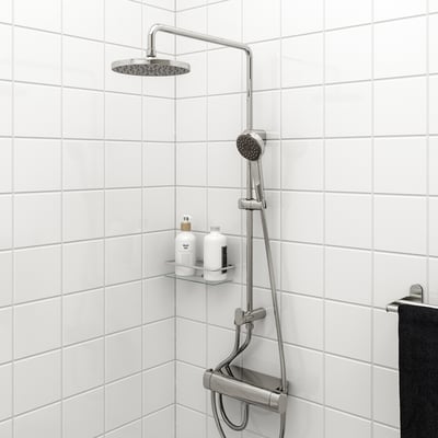 BROGRUND shower head system with rain and handheld sprayer.