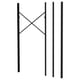 BROR black metal storage posts - 3 vertical heavy-duty posts with shelf holes.