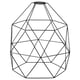 BRUNSTA black wire pendant lamp, geometric design, polypropylene plastic and steel frame.