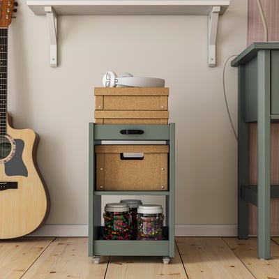 BRYTNING Storage unit, green, 29x40x47 cm