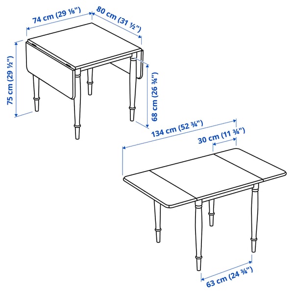 Illustration with measurements for the product: DANDERYD.